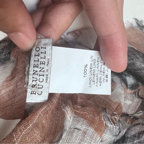 BRUNELLO CUCINELLI Floral-print linen-gauze wrap NWT MSRP US$1,455 - Picture 4 of 7
